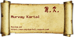 Murvay Kartal névjegykártya